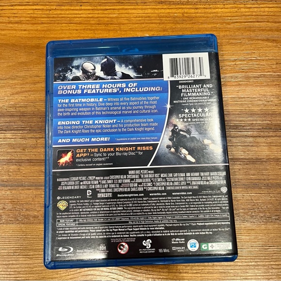 The Dark Knight Rises Blu-ray / DVD Combo Movie - Picture 2 of 4